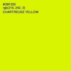 #D8F200 - Chartreuse Yellow Color Image